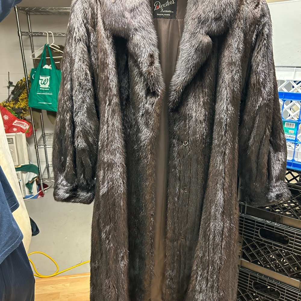 Dexter Women's Fur Coat - Dark Brown